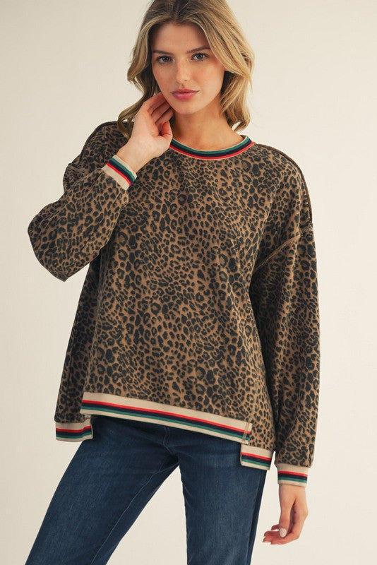 Sadie Animal Print Pullover