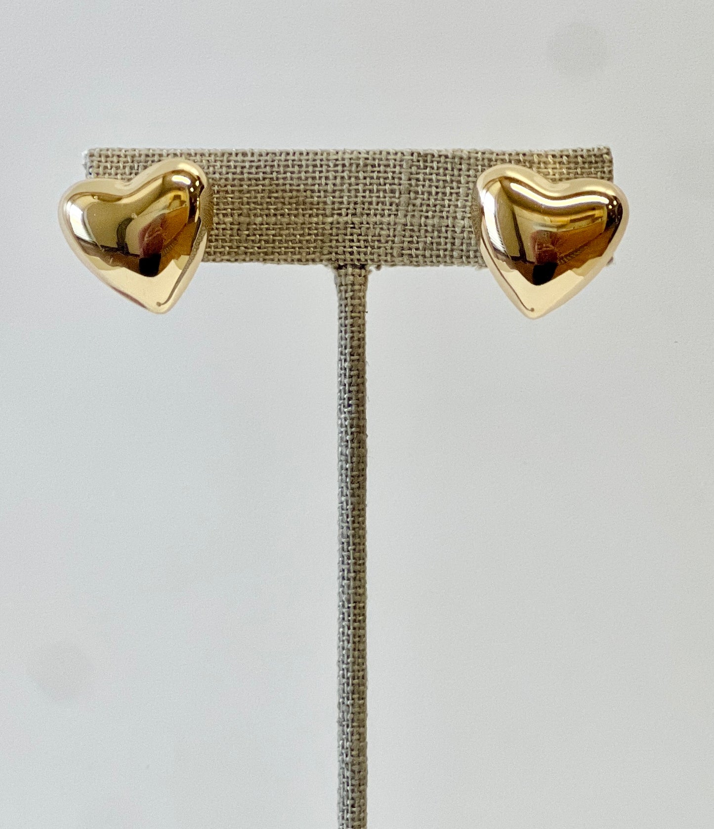 Puffy Heart Stud Earrings