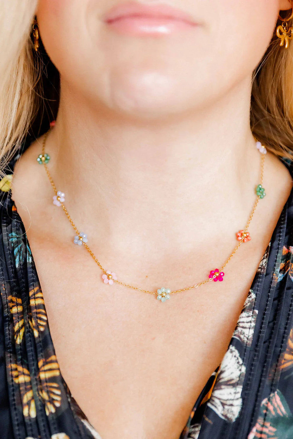Gracie Flower Necklace