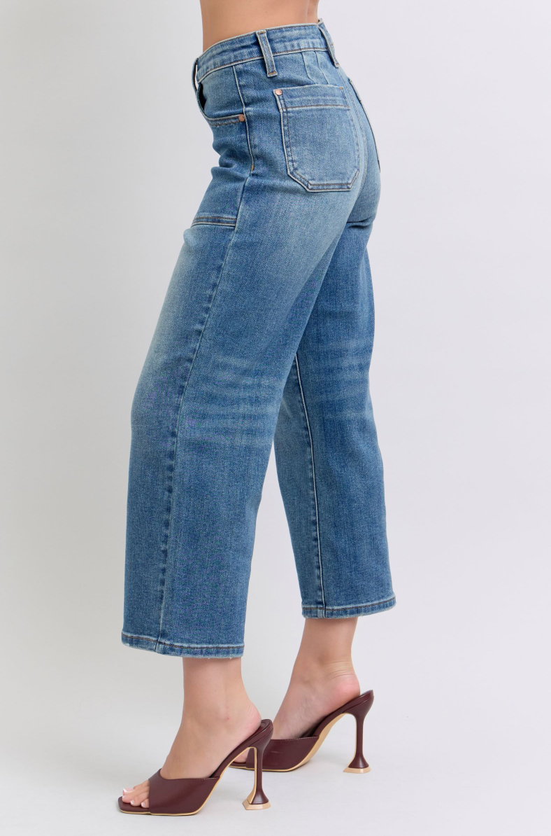 Judy Blue Crop Wide Denim