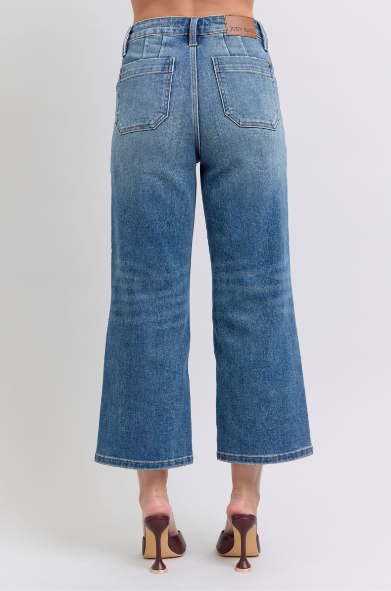 Judy Blue Crop Wide Denim