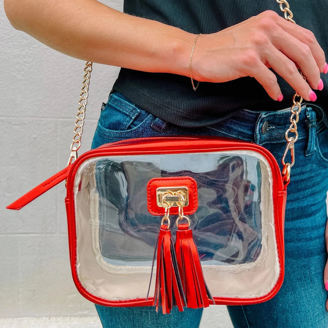 Clear Metallic Crossbody Purse