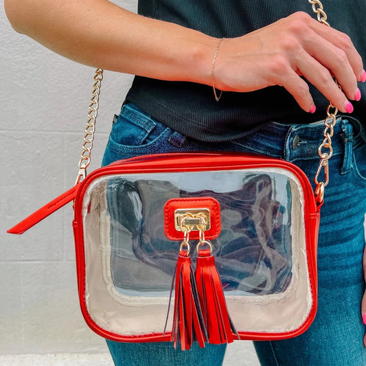 Clear Metallic Crossbody Purse