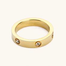 Load image into Gallery viewer, Corinne Gold Ring with Rhinestones