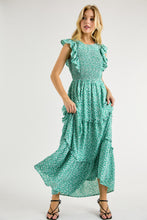 Load image into Gallery viewer, Constance Smocked Dress with Ruffle Sleeve