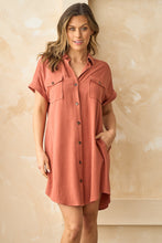Load image into Gallery viewer, Keira Button-Front Shirt Dress