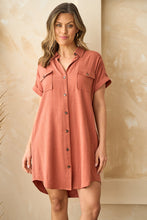 Load image into Gallery viewer, Keira Button-Front Shirt Dress