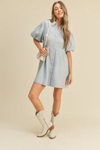 Miley Collared Button-Up Dress