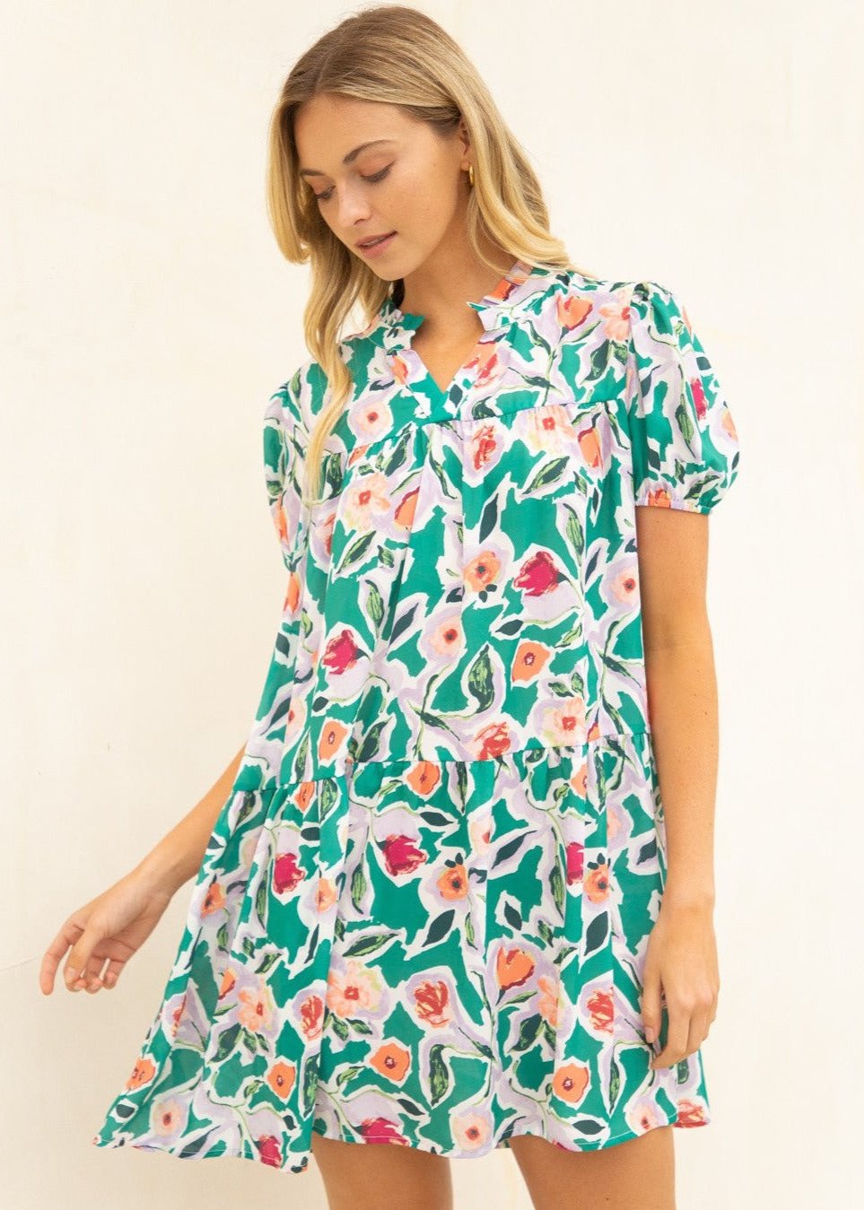 Brinlee Floral Print Dress