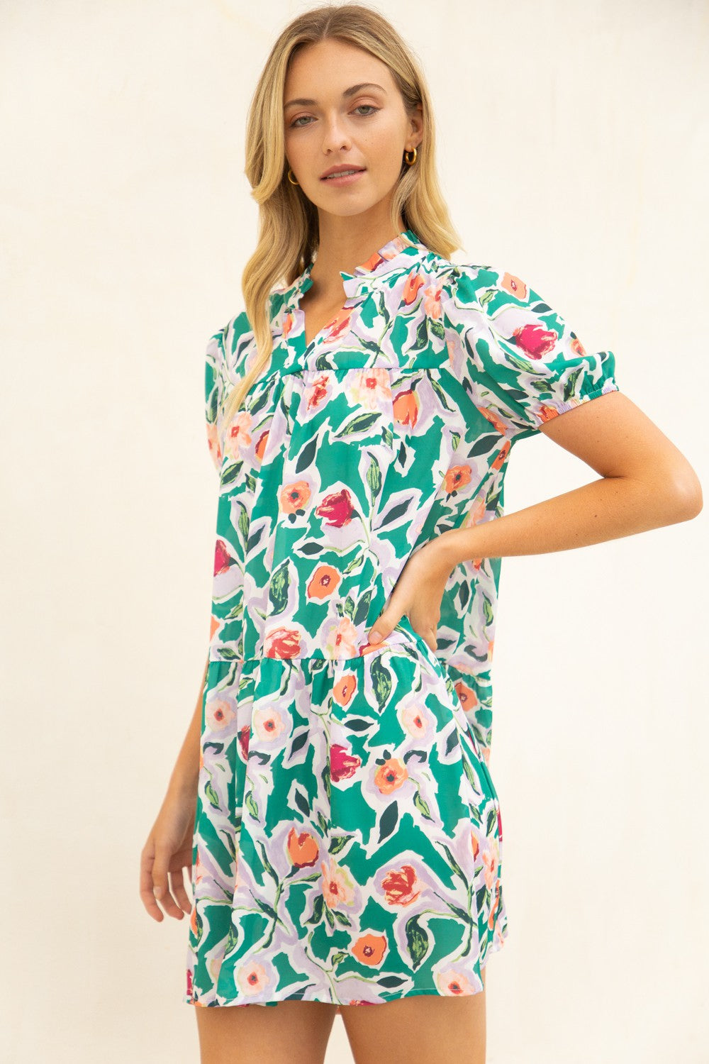 Brinlee Floral Print Dress