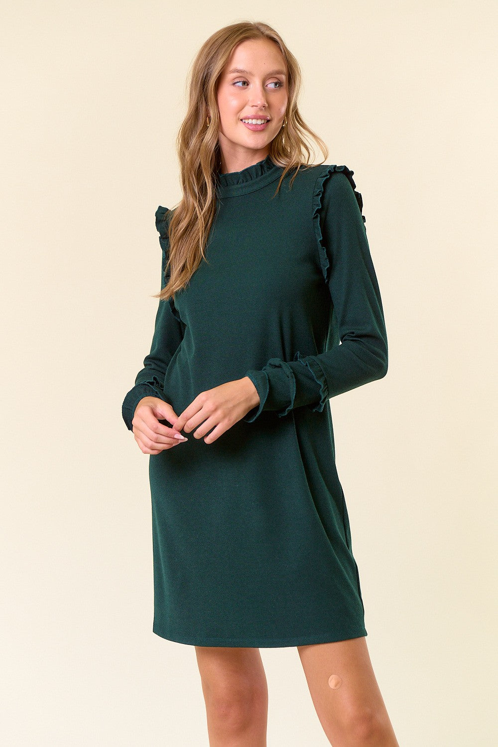 Angeline Knit Mock Neck Dress