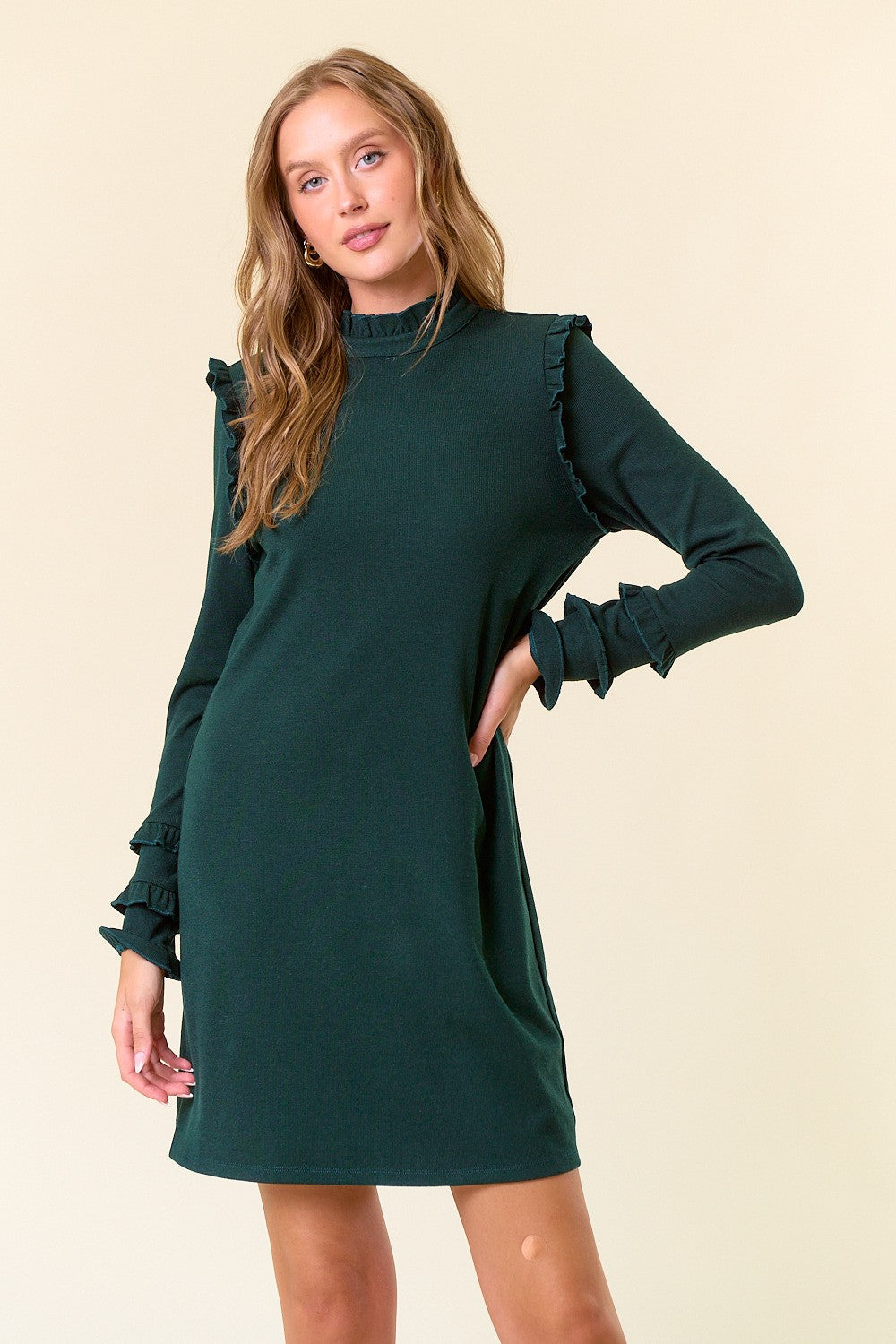 Angeline Knit Mock Neck Dress