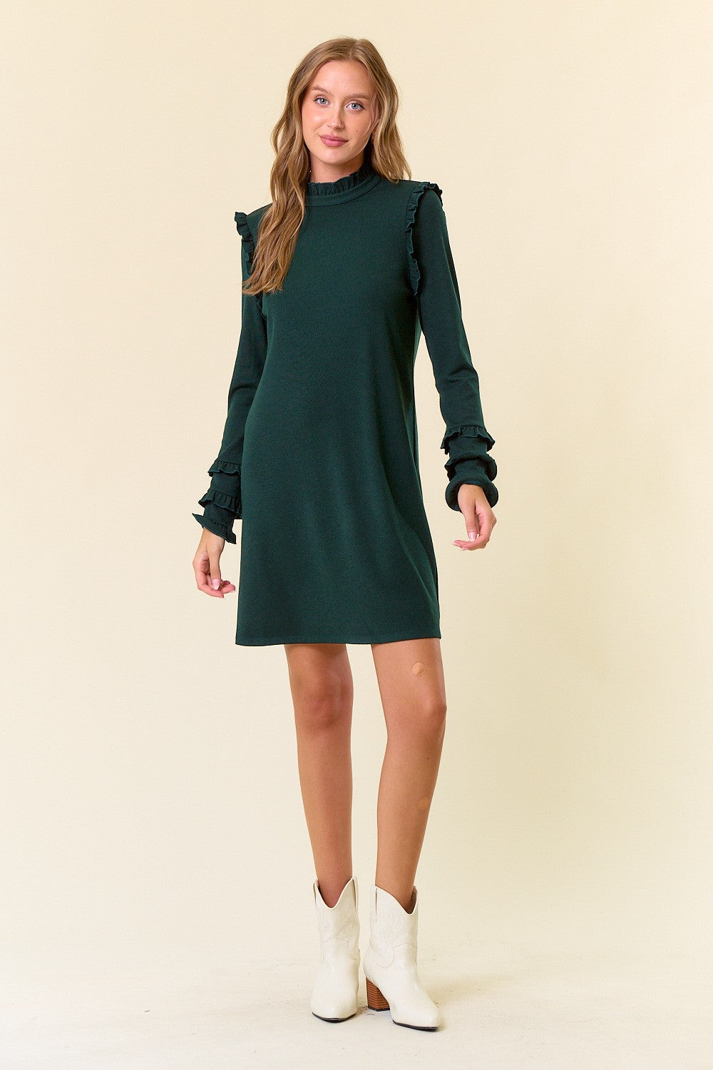 Angeline Knit Mock Neck Dress