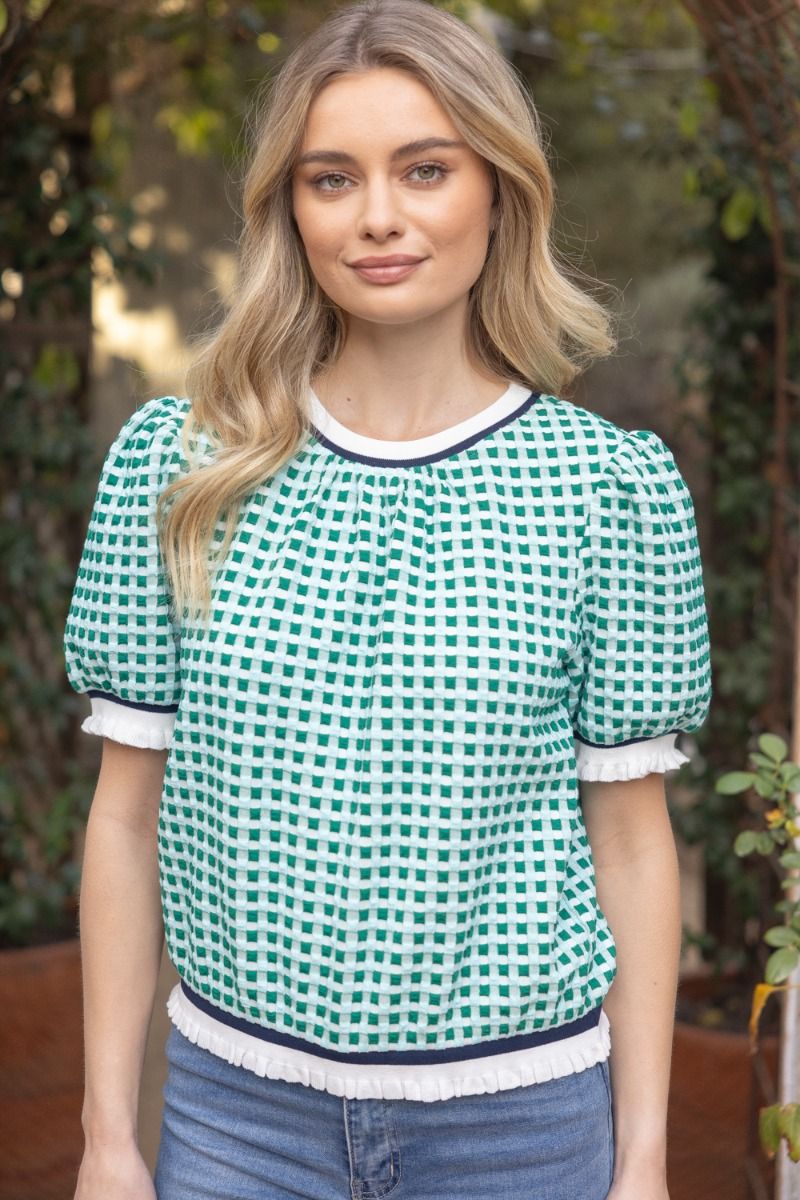 Vanessa Plaid Top