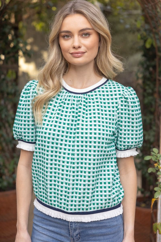 Vanessa Plaid Top