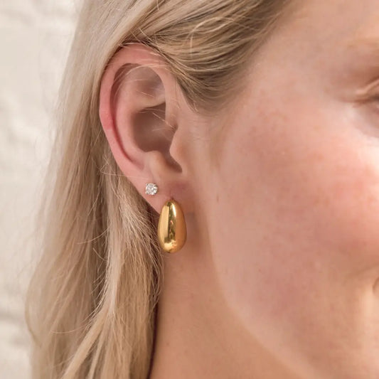 Gold Tear Drop Earrings