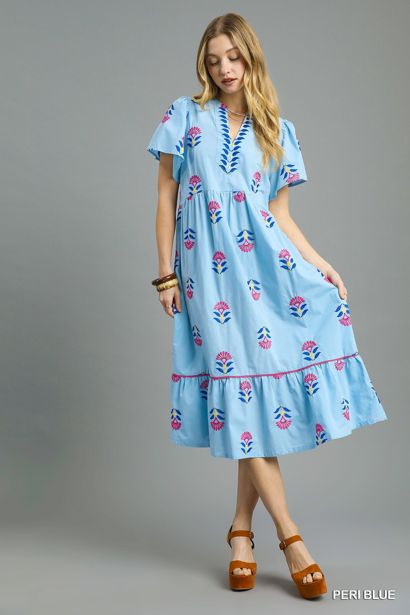 Adelaide Embroidered Midi Dress