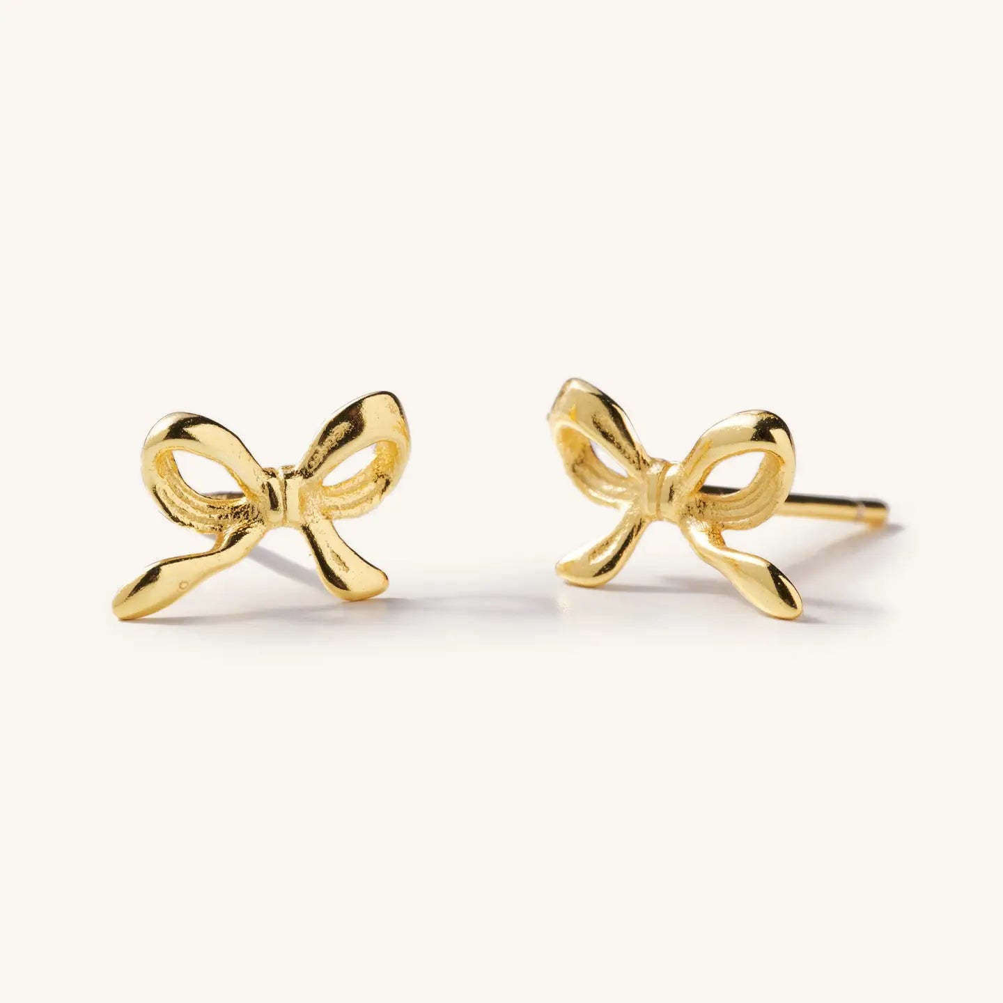 Dainty Bow Studs - Gold