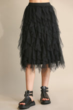 Load image into Gallery viewer, Astra Ruffled Tulle Midi Skirt