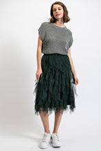 Load image into Gallery viewer, Astra Ruffled Tulle Midi Skirt