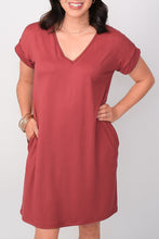 Load image into Gallery viewer, Ottilie V-Neck Knit Dress