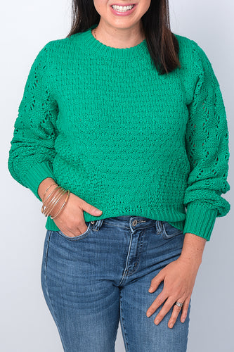 Annie Pointelle Knit Sweater