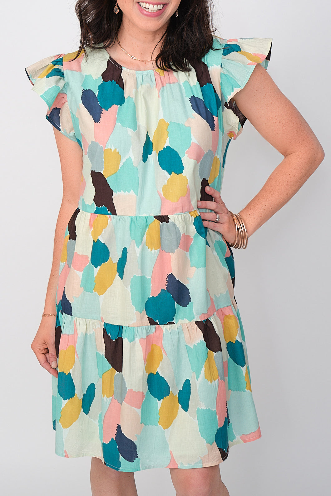 Delilah Multicolor Spotted Dress