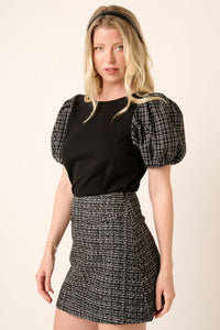 Delphi Tweed Knit Top