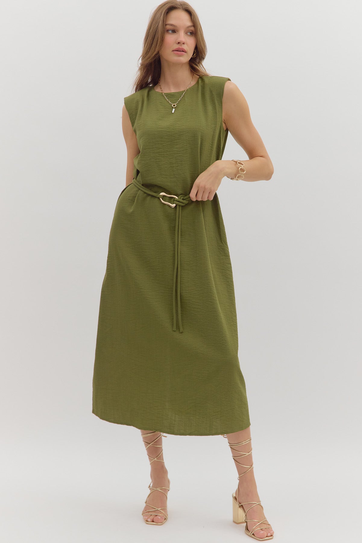 Zaria Sleeveless Midi Dress