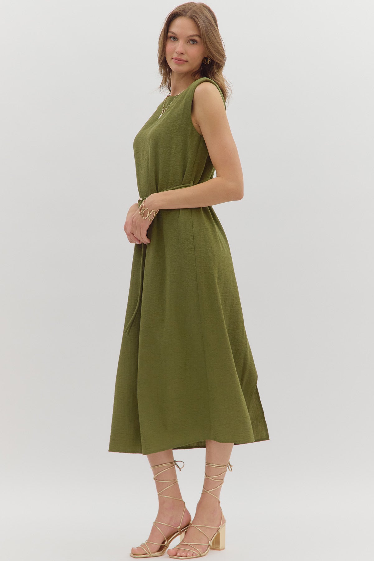 Zaria Sleeveless Midi Dress