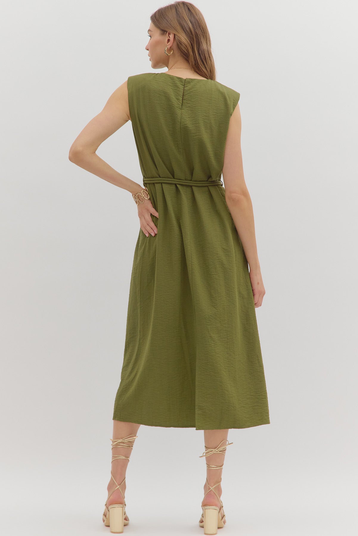Zaria Sleeveless Midi Dress