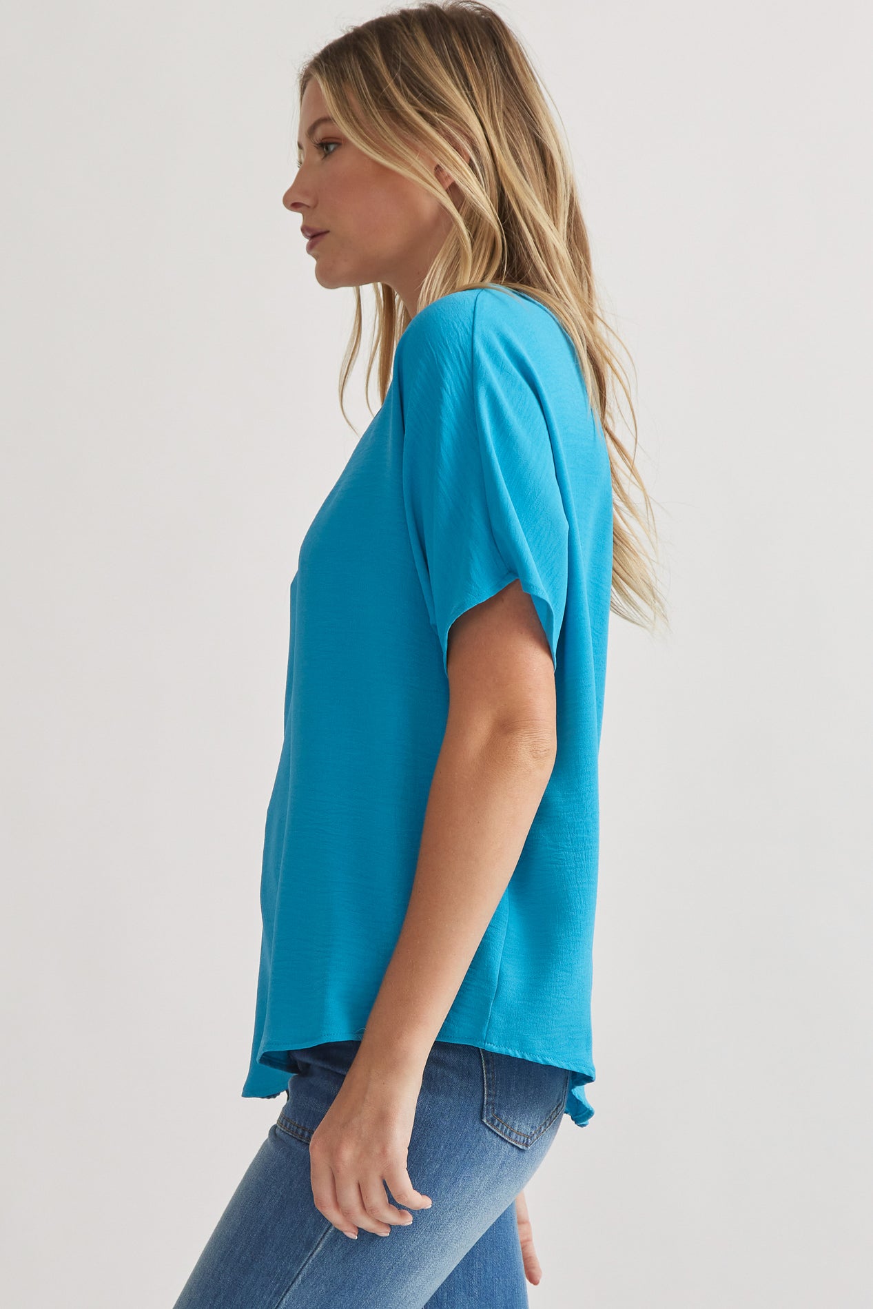 Bastian Solid V-Neck Top