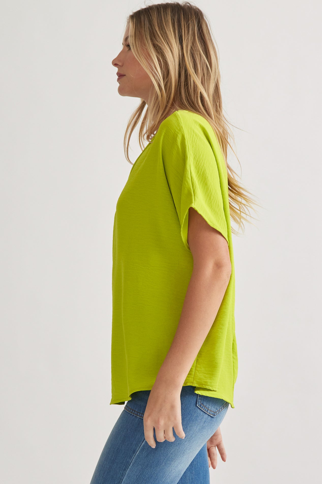 Bastian Solid V-Neck Top