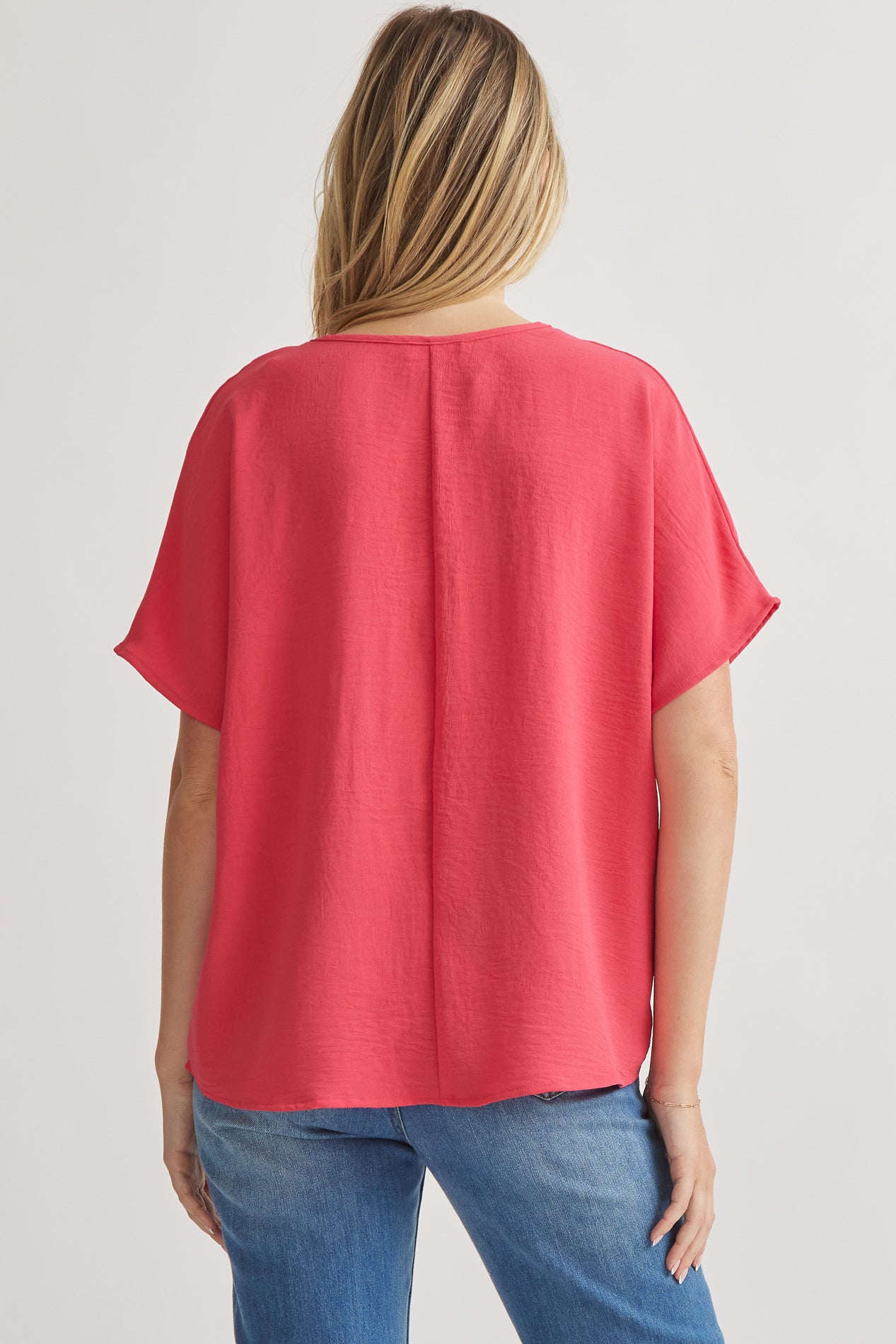 Bastian Solid V-Neck Top