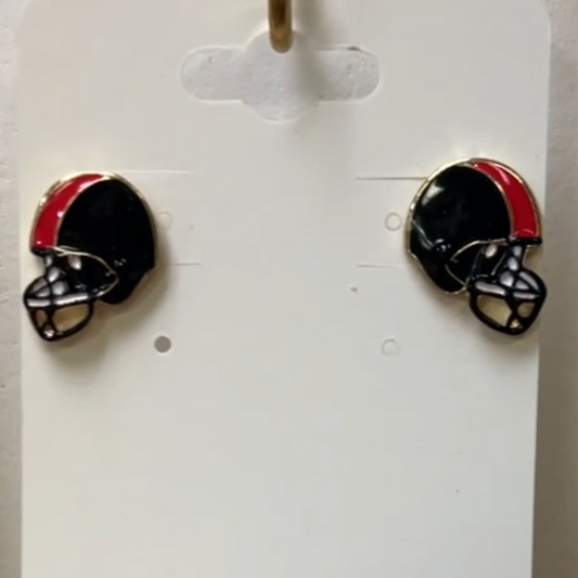 Game Day Stud Earrings - Helmet