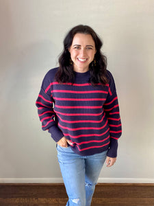 Vera Crew Neckline Striped Sweater