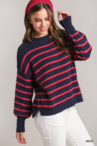 Vera Crew Neckline Striped Sweater