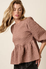 Load image into Gallery viewer, Saoirse Textured Babydoll Blouse