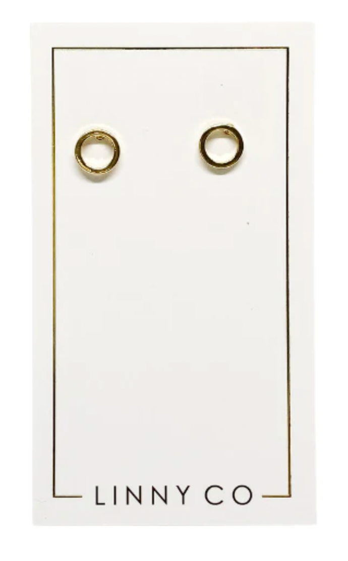 Studs - Gold Open Circle