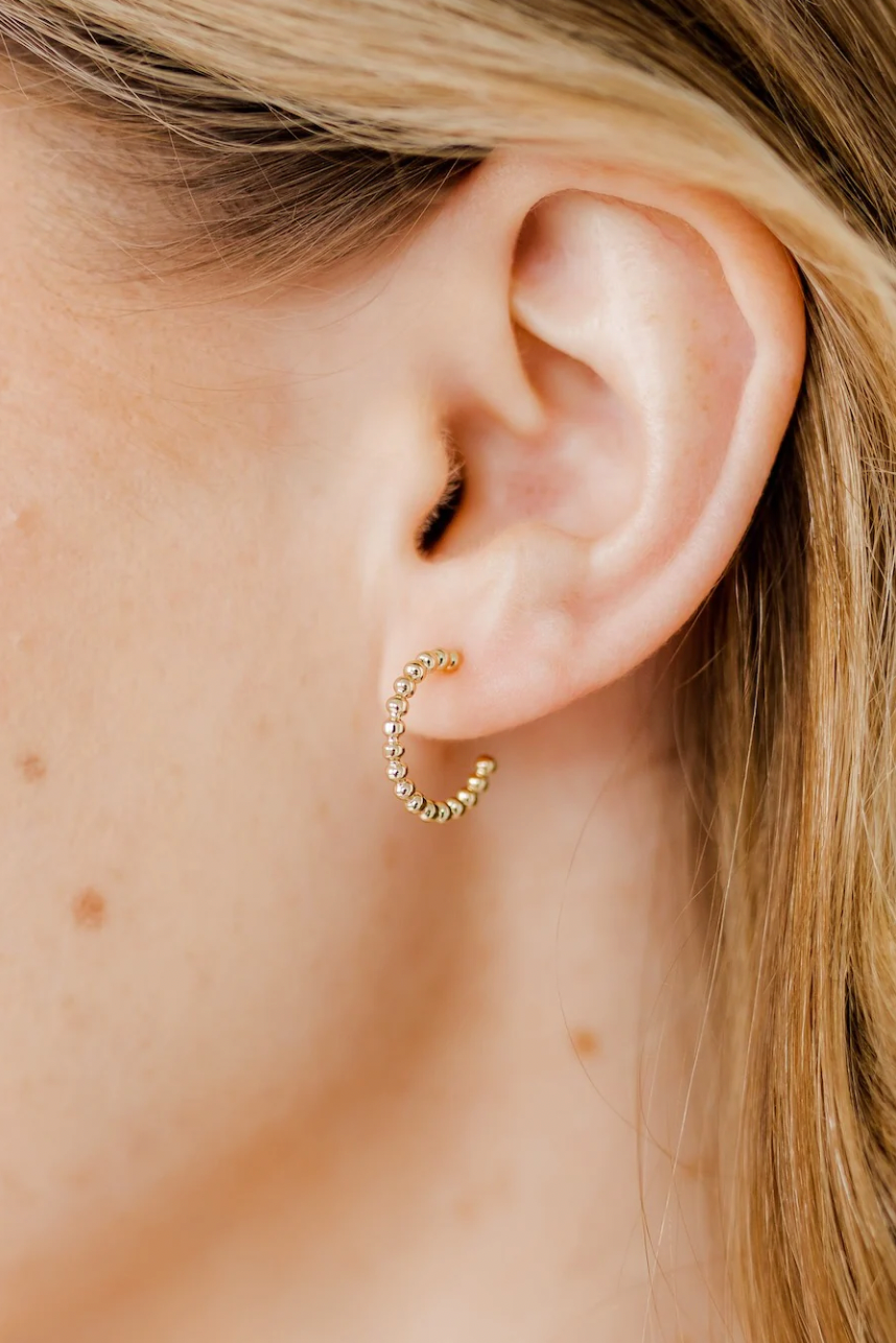 Ruby - Micro-Mini Hoop Earrings