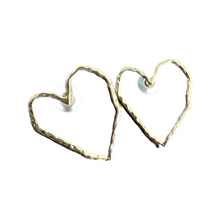 Load image into Gallery viewer, Hammered Heart Earrings