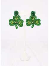 Load image into Gallery viewer, Beaded Clover Earrings