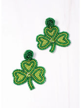 Load image into Gallery viewer, Beaded Clover Earrings