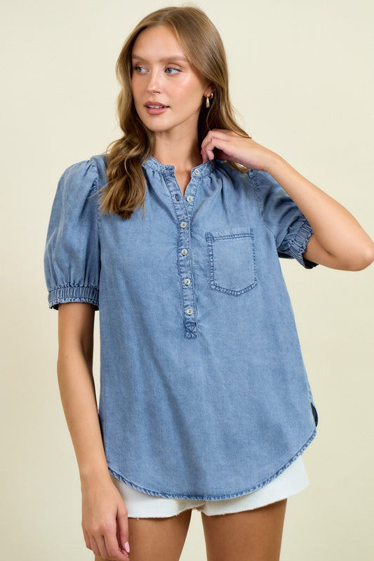 Dylan Chambray Top