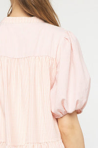 Elsie Striped Seersucker Dress