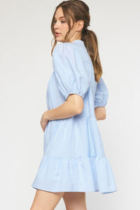 Elsie Striped Seersucker Dress