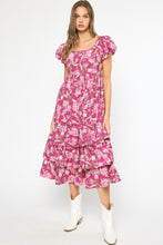 Load image into Gallery viewer, Rosalee Floral Print Tiered Dress