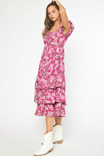 Load image into Gallery viewer, Rosalee Floral Print Tiered Dress