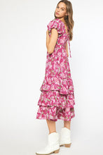 Load image into Gallery viewer, Rosalee Floral Print Tiered Dress
