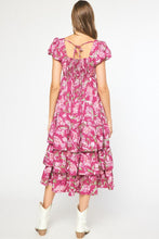 Load image into Gallery viewer, Rosalee Floral Print Tiered Dress